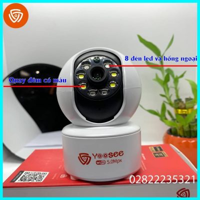 Trang bị đèn led camera yoosee hồng ngoại