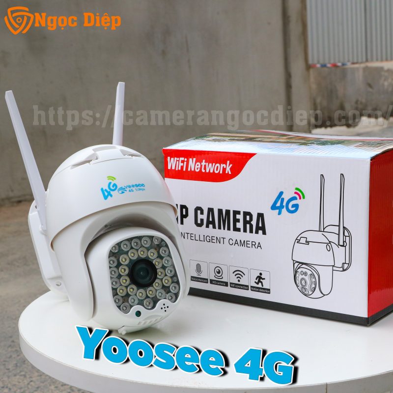 Camera Yoosee xài sim 4g, chống nước, xoay 360 độ, hỗ trợ xem đêm có màu, bảo hành 12 tháng ( CÓ CỔNG LAN )