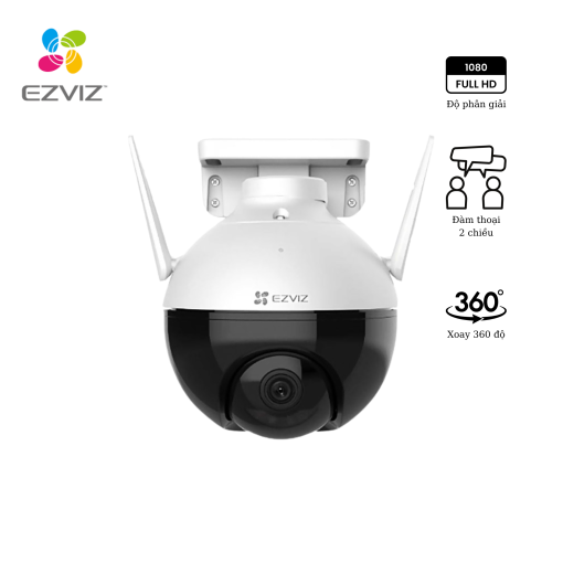 Camera Ezviz C8W 4MP hình ảnh siêu nét, xoay 360 độ