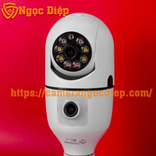 camera chui bóng đèn 2 mắt
