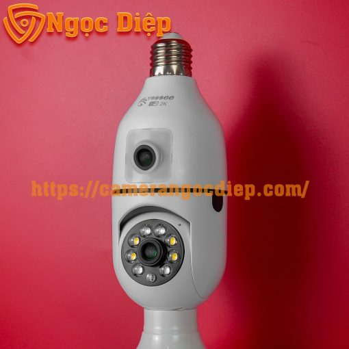 camera chui bóng đèn 2 mắt