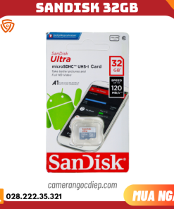 Thẻ nhớ SANDISK tốc độ cao 32GB chuẩn 92Mb/s –  Hàng chính hãng bảo hành 5 năm