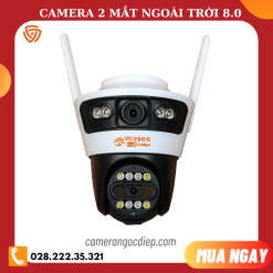 CAMERA 2 MẮT T2T-QPT609 NGOÀI TRỜI - DÒNG CAMERA ĐẶT BIỆT 12L PHIÊN BẢN LỚN 8.0MPX - TẶNG KÈM THẺ NHỚ 64GB