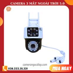CAMERA 2 MẮT NGOÀI TRỜI RABITCAM - ĐỘ PHÂN GIẢI 6.0MPX - GÓC QUAY RỘNG - XEM 2 MÀN HÌNH