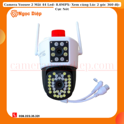 CAMERA 2 MẮT NGOÀI TRỜI YOOSEE 8.0MP – CHIP MỚI NHẤT 2024 – ĐÈN CẢNH BÁO CHỐNG TRỘM
