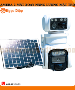 CAMERA NĂNG LƯỢNG MẶT TRỜI 2 MẮT XOAY - LẮP ĐẶT KHÔNG CẦN ĐIỆN - KHÔNG CẦN WIFI - ĐÀM THOẠI 2 CHIỀU TO RÕ - DÙNG SIM 4G