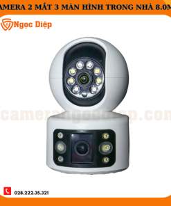CAMERA 2 MẮT 3 MÀN HÌNH TRONG NHÀ - CHẤT LƯỢNG HÌNH ẢNH 8MPX - TẶNG KÈM THẺ NHỚ 32GB - ĐÀM THOẠI 2 CHIỀU
