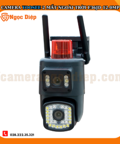 Camera Yoosee Ngoài Trời 2 Mắt Kép F36JD - Phiên Bản Nhựa Đen 12MP Mới Nhất - Tích Hợp Đèn Báo Động - Mẫu Mã Mới Nhất 2024