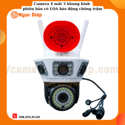 Camera Yoosee Ngoài Trời 4 Mắt Kép - TÍCH HỢP LOA BÁO ĐỘNG SIÊU TO VÀ 54 ĐÈN LED SIÊU SÁNG - ĐỘ PHÂN GIẢI 12MPX