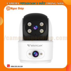 Camera Vstarcam Wifi 2 Mắt Trong Nhà - Đàm Thoại 2 Chiều – Xem Đêm Có Màu – Nhận Dạng Chuyển Động Người