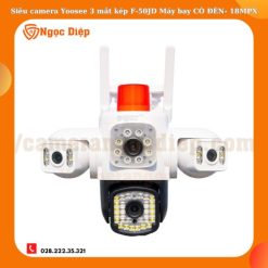 Camera ngoài trời Yoosee 3 mắt cánh chim F-50JD thiết kế cánh chim CÓ ĐÈN - Độ phân giải cao 18MPX - Tặng thẻ nhớ 64GB - Hỗ trợ giao tận nhà miễn phí