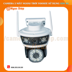 Camera Yoosee Ngoài trời dùng sim 4G- Mẫu 2 mắt kép thế hệ mới - Tầm quan sát xa, chống chói tốt - DÙNG SIM 3G/4G cho nơi không có wifi