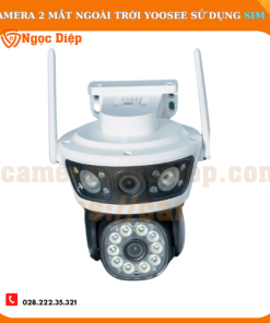 Camera Yoosee Ngoài trời dùng sim 4G- Mẫu 2 mắt kép thế hệ mới - Tầm quan sát xa, chống chói tốt - DÙNG SIM 3G/4G cho nơi không có wifi