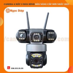 Camera Yoosee 4 Mắt 3 Màn Hình Kép PRO MAX - Mẫu mã mới nhất 2025 - Độ phân giải Full HD 3 góc quay góc rộng - Xem đêm có màu, đàm thoại 2 chiều