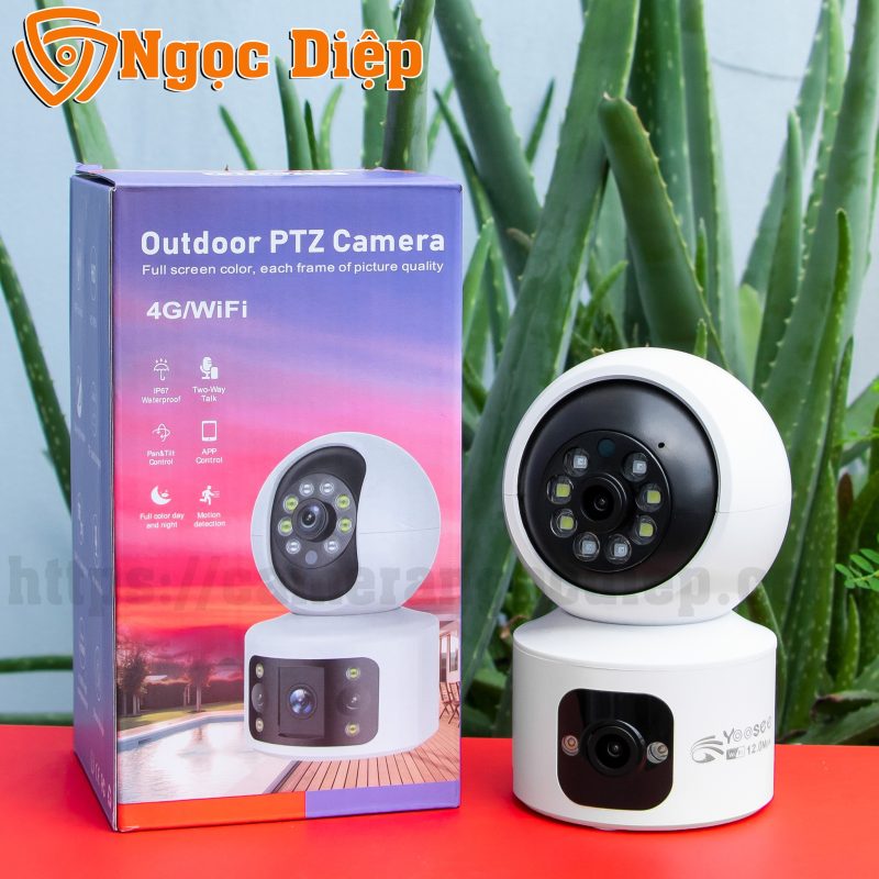 Camera YooSee Q84 2 Mắt Kép Trong Nhà 12MPX