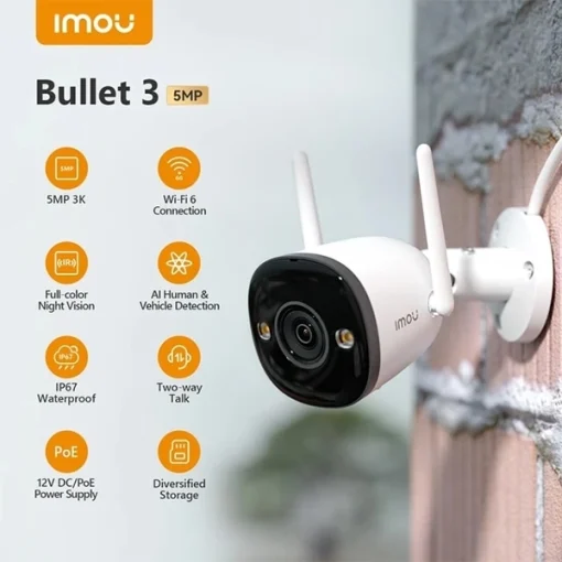 Camera Wifi Ngoài Trời IMOU IPC-S3EP-5M0WE – Siêu Nét 5MP, Đàm Thoại 2 Chiều
