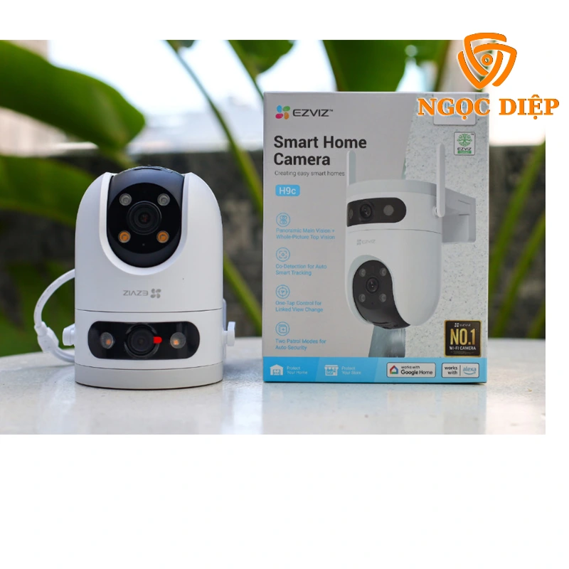 Camera IP WiFi EZVIZ H9c 10MP 2 Mắt Kép Ngoài Trời 