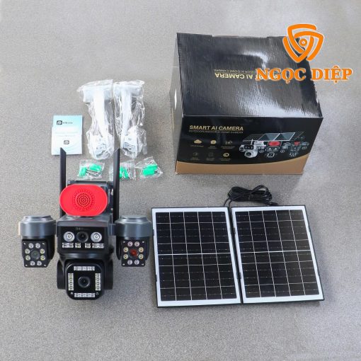 Camera 4 Mắt Năng Lượng Mặt Trời V560-Hieasy-4G Cao Cấp