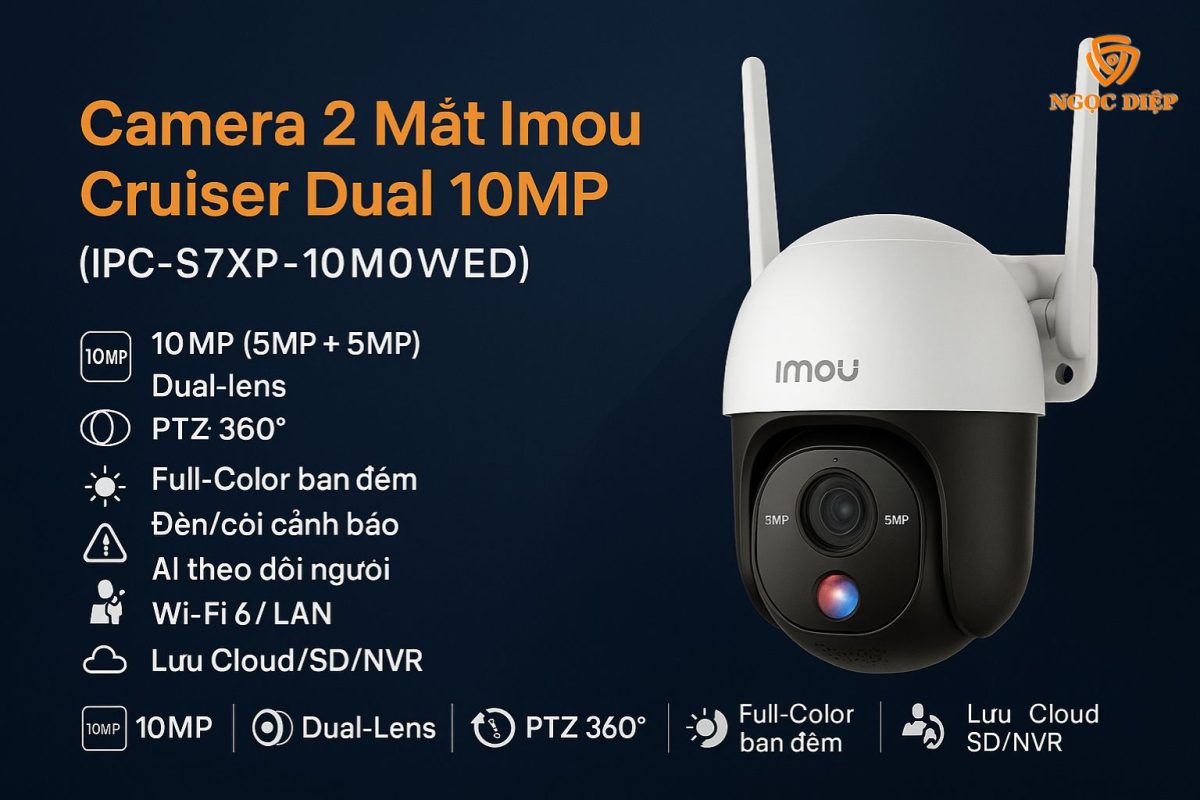 Camera 2 Mắt Imou Cruiser Dual 10MP IPC-S7XP-10M0WED