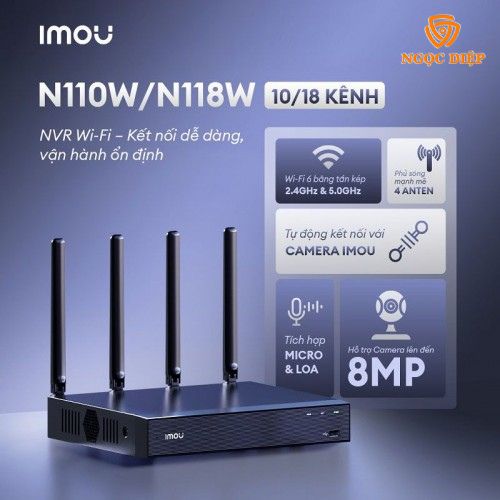 Đầu ghi hình IMOU WiFi 10 kênh