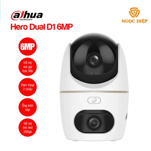 Camera Wifi DAHUA Hero Dual D1 6MP Xoay 355°- 2 Khung Hình Đồng Thời