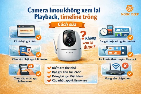 Dấu hiệu camera Imou bị lỗi Playback/timeline trống