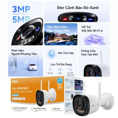 Camera wifi IMOU IPC-F32FP-PRO 3MP (Bullet 2E Pro) - Ngoài Trời Chống Nước - Đèn Cảnh Báo Xanh Đỏ 1 camera-imou-ngoai-troi-ipc-f32fp-pro