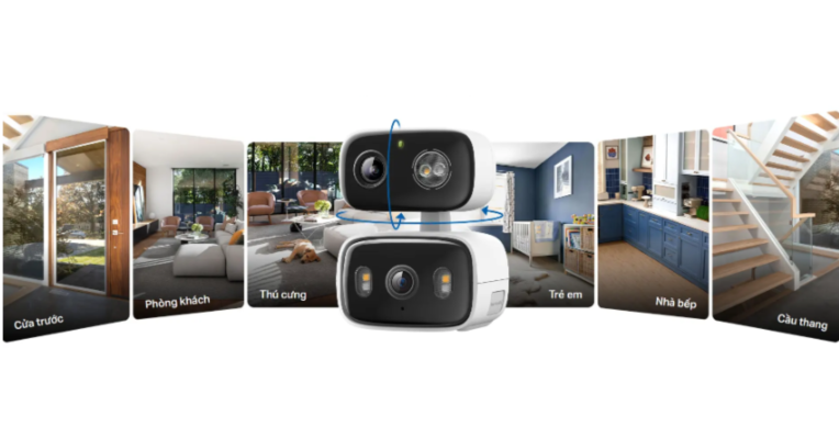 Camera TP-Link Tapo C246D 2 ống kính – Quan sát 2 góc nhìn, quay quét 360° 6 camera-tapo-c245d-lap-dat
