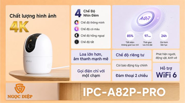 Camera Wifi Imou A82 Pro 8MP tính năng