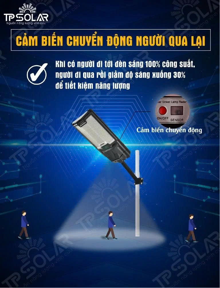Đèn đường liền thể cao cấp ba mặt LED mắt ngọc TP.LT11.500 4 Cam bien chuyen dong TP.LT11.500