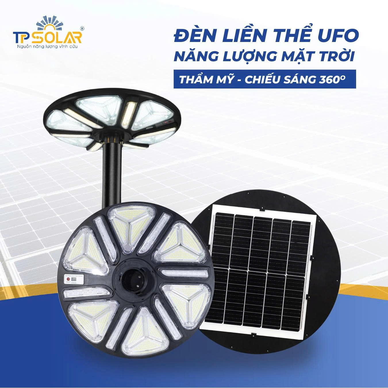 Đèn UFO Trang Trí 7 Màu Năng Lượng Mặt Trời TP.UF12.800 1 Đèn UFO trang trí 7 màu năng lượng mặt trời TP.UF12.800