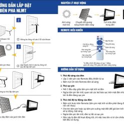 Hướng dẫn lắp đặt Đèn pha 1 chóa năng lượng mặt trời TP.DP11.600