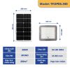 Đèn Pha Tỏa 3 Mặt Mắt Ngọc Năng Lượng Mặt Trời TP.DP05.300