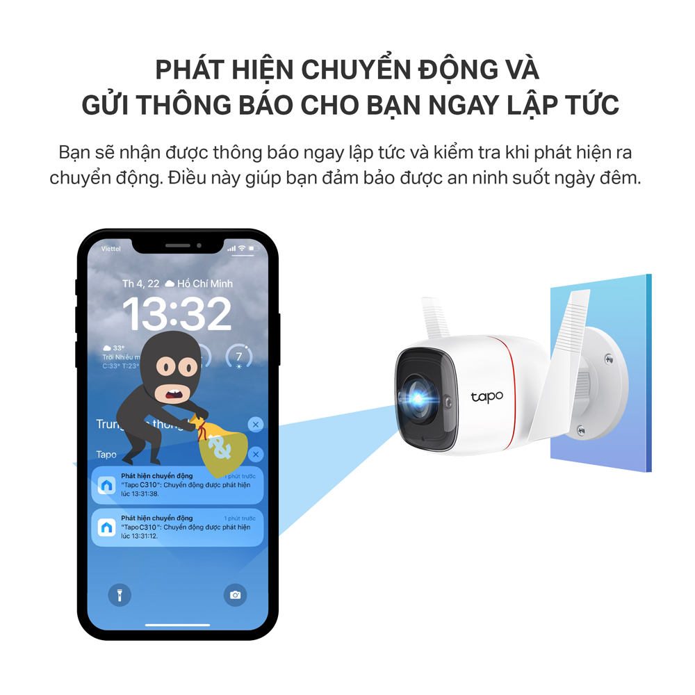 Camera TP-Link Tapo C310 3MP Ngoài Trời – Rõ Nét 2K, Chống Nước IP66 5 Camera Wifi 3MP TP Link Tapo C310 7