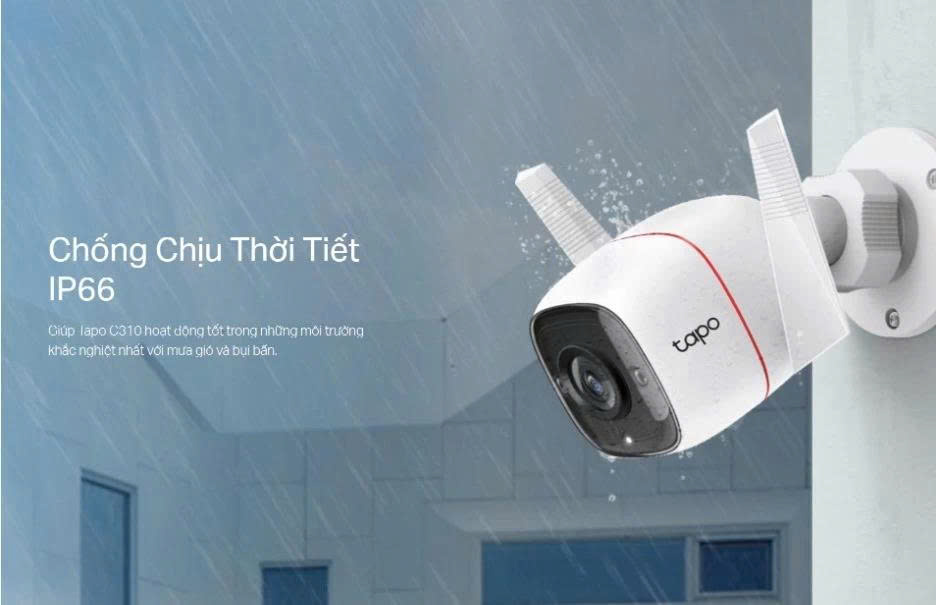 Camera TP-Link Tapo C310 3MP Ngoài Trời – Rõ Nét 2K, Chống Nước IP66 3 Camera Wifi 3MP TP Link Tapo C310 8