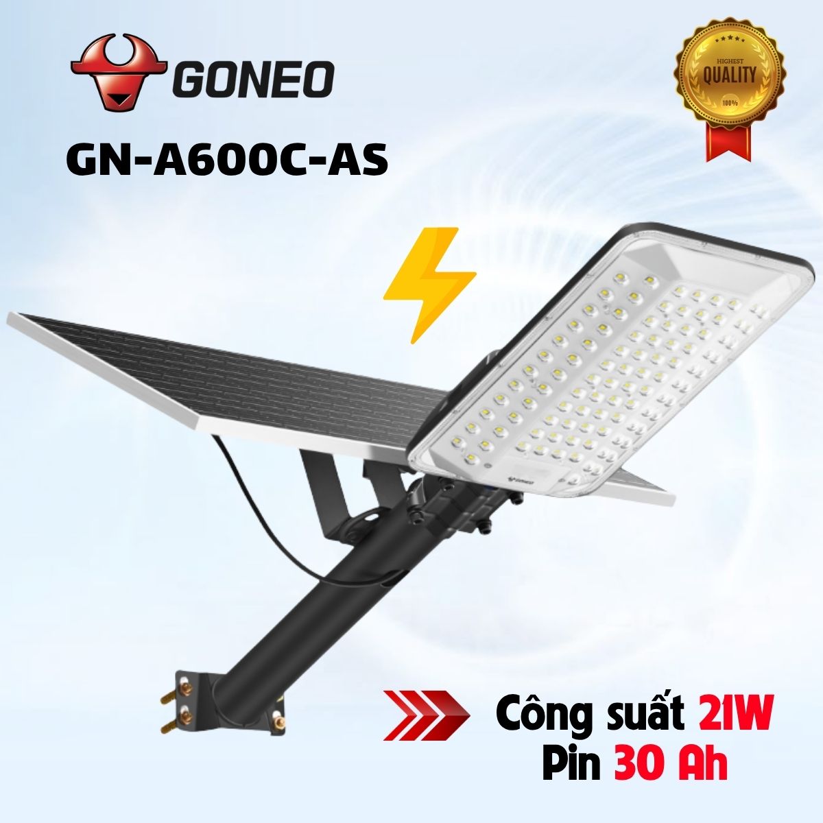 Đèn Đường Năng Lượng Mặt Trời GN-A600C-AS 2 Den duong nang luong mat troi GN A600C AS 4