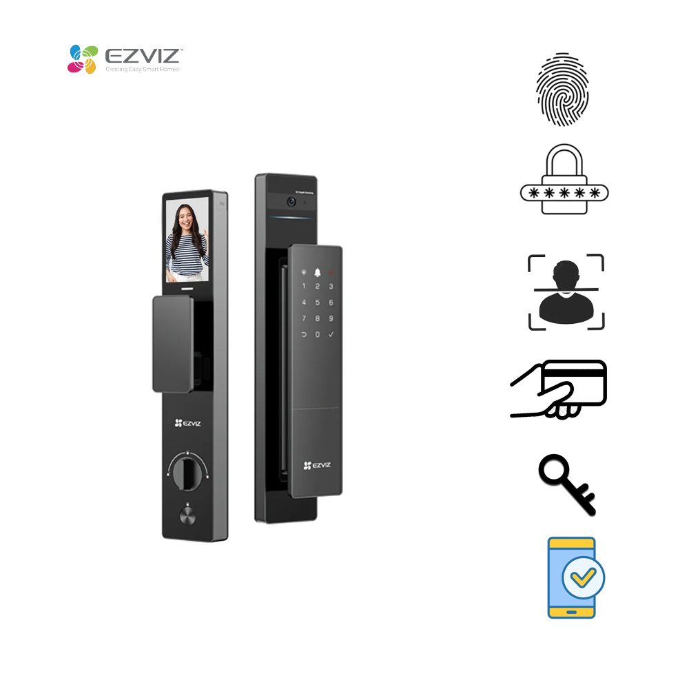 Khóa cửa khuôn mặt thông minh EZVIZ DL50FVS chính hãng 4 Khoa cua khuon mat thong minh EZVIZ DL50FVS 5