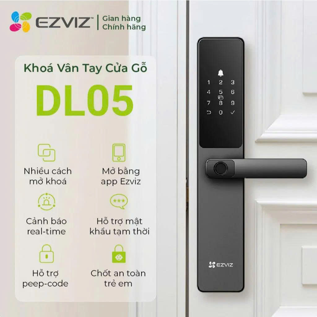 Khóa cửa vân tay thông minh EZVIZ DL05 | An toàn 4.0 4 Khoa cua van tay thong minh EZVIZ DL05 7