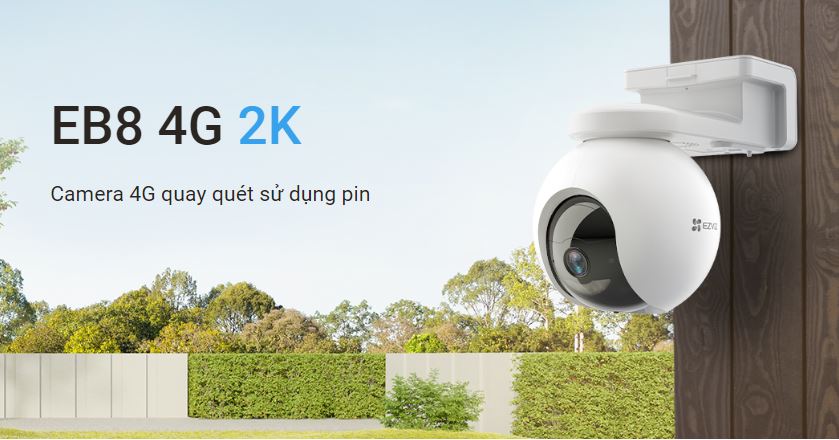 Camera Pin Sạc EZVIZ EB8 4G 4K: Giám Sát Không Dây Cao Cấp 2 eb8 4g 4k 3