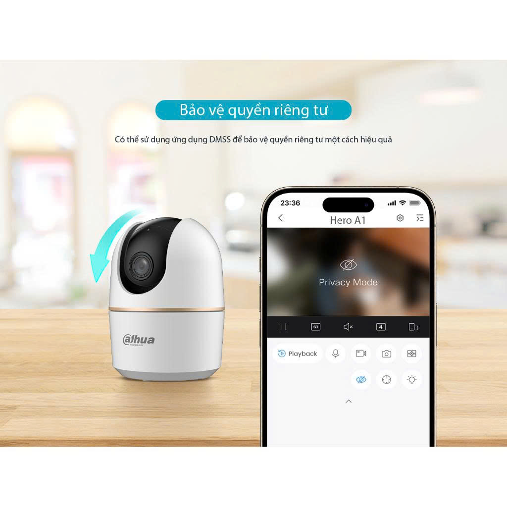 Camera WiFi Dahua Hero A1 DH-H3AE 3MP Wi-Fi 6, Quay Quét 360, AI Thông Minh 5 DAHUA H3AE A1 7