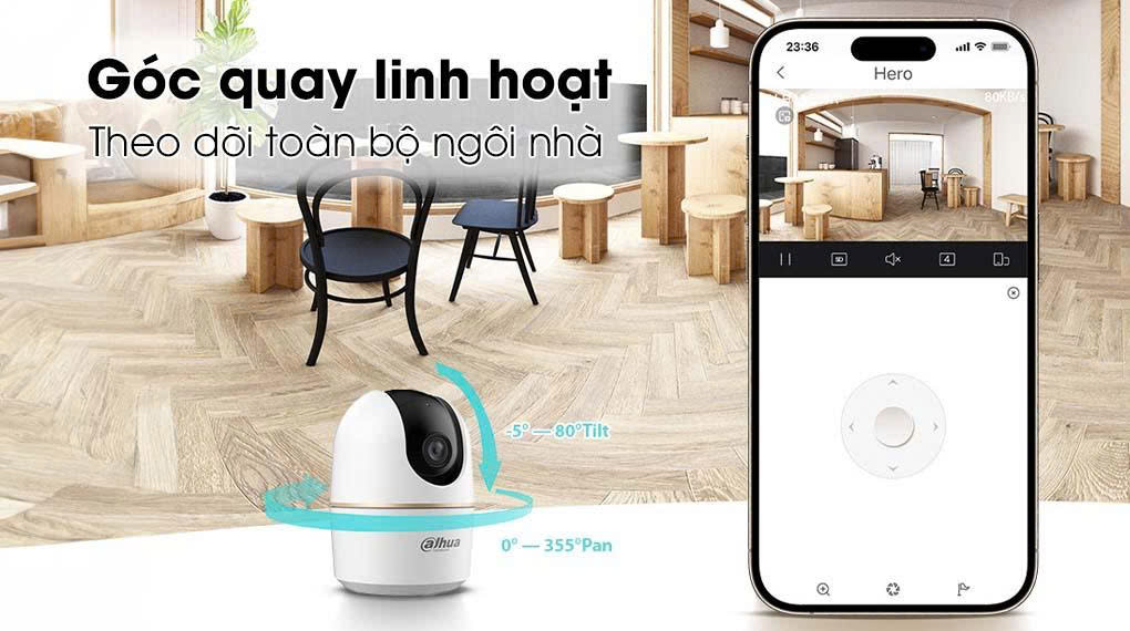 Camera WiFi Dahua Hero A1 DH-H5AE 5MP 3K Sắc Nét 2 DAHUA H5AE A15.0 4