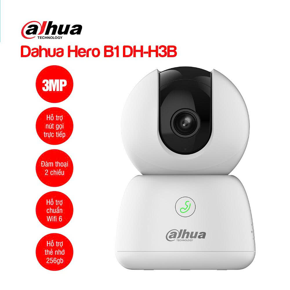 amera Wifi Dahua Hero B1 3MP DH-H3B: Wifi 6, Nút Gọi 1 Chạm 1 DH H3B 1