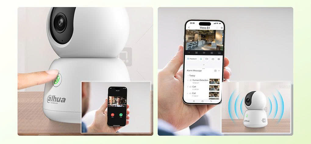 amera Wifi Dahua Hero B1 3MP DH-H3B: Wifi 6, Nút Gọi 1 Chạm 5 DH H3B 6