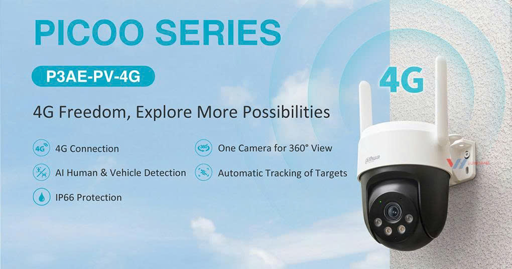 Camera 4G Dahua DH-SD-P3AE-PV-4G | Camera IP 4G 3MP AI Quay Quét Ngoài Trời 1 DH P3AE PV 4G 5