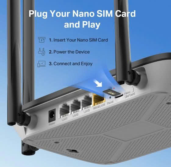 Bộ phát Wifi 4G Mercusys MB115-4G tốc độ 300Mbps 4 Mercusys MB115 4G 4