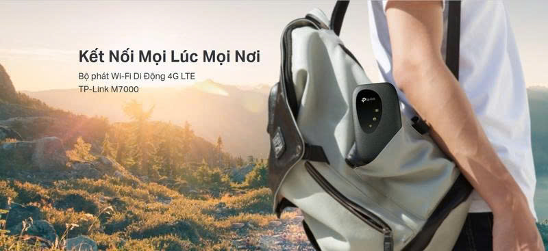 Bộ phát Wifi di động TP-Link M7000 4G LTE 150Mbps – Nhỏ gọn, mạnh mẽ, kết nối mọi lúc mọi nơi 4 TP Link M7000 3