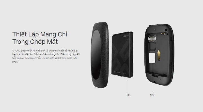 Bộ phát Wifi di động TP-Link M7000 4G LTE 150Mbps – Nhỏ gọn, mạnh mẽ, kết nối mọi lúc mọi nơi 3 TP Link M7000 6